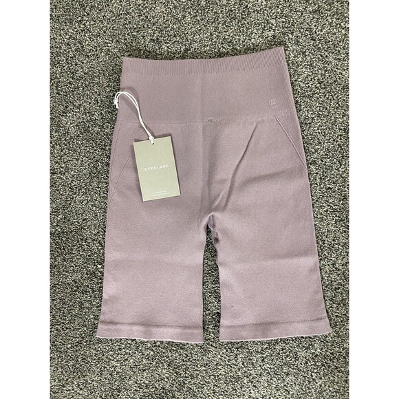 NWT Everlane Womens Seamless Ribbed Bike Shorts XS/S High Rise  Soft Purple - Picture 3 of 7